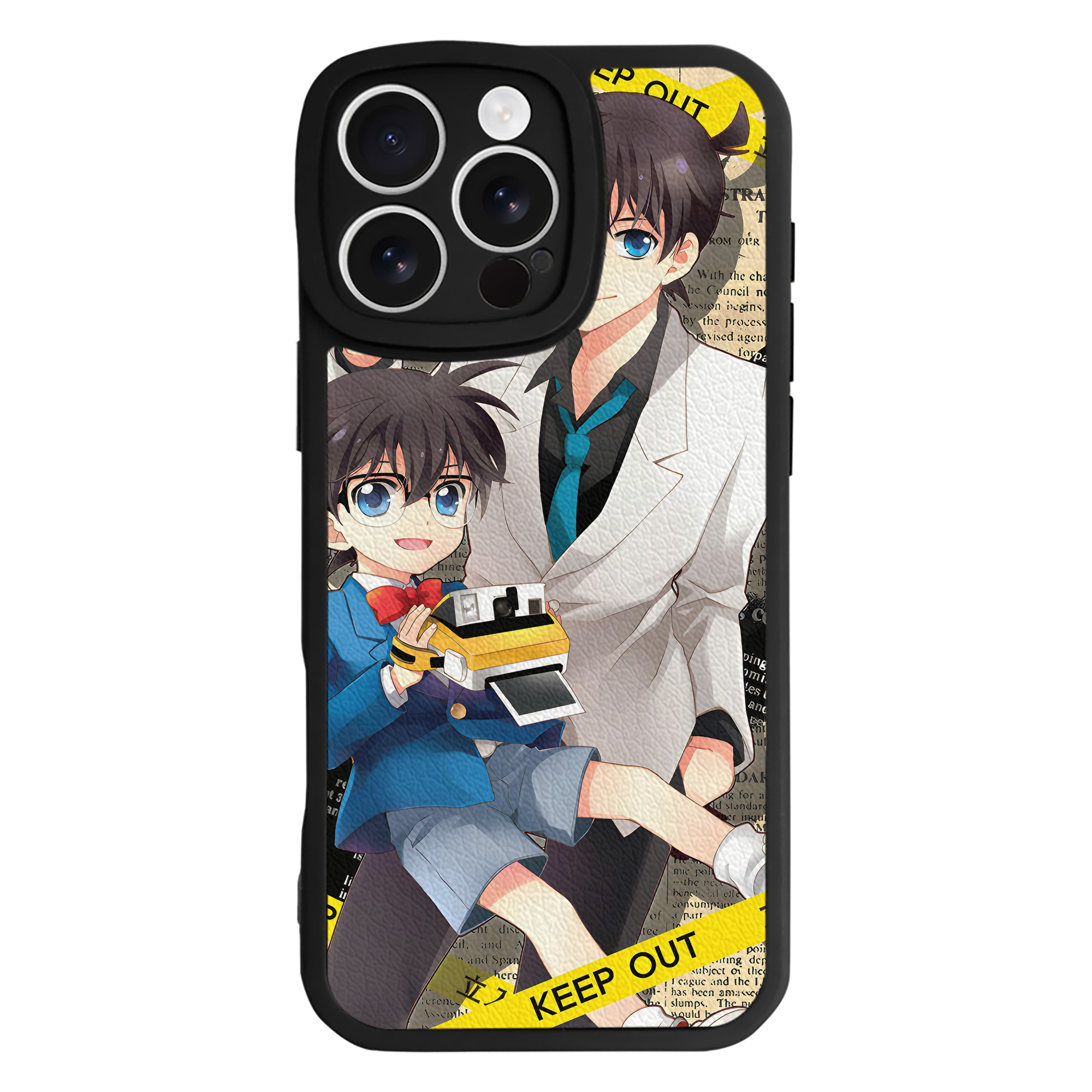 （画像用） 名探偵コナン Detective Conan 【iPhone 16シリーズ対応】シリコンスマホケース（レザー調） 材質：シリコン